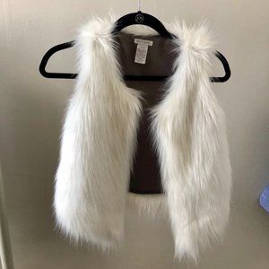 Girls fur vest (size M 7/8 kids)